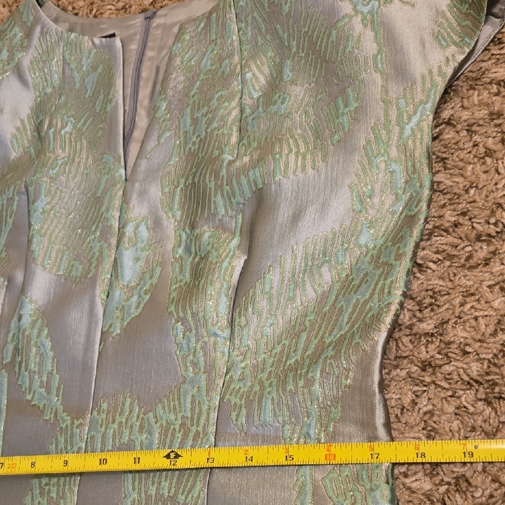 Escada Mint Green and Silver Midi Dress - Picture 4 of 7